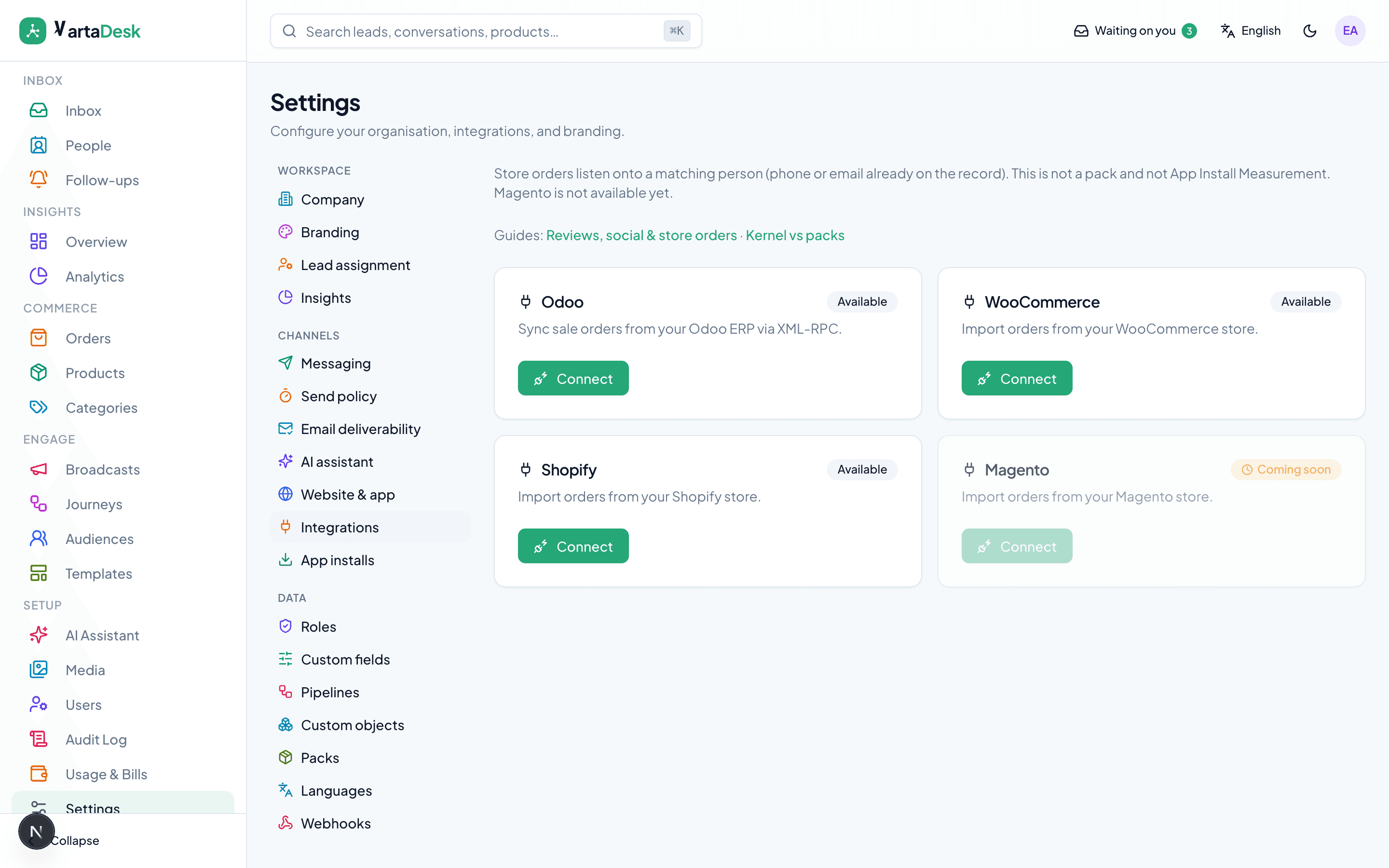 Integrations surface for reporting a vulnerability in context